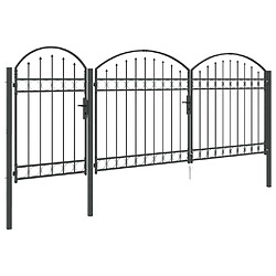 Acheter vidaXL Portail de clôture de jardin avec sommet en arc Assen Gris