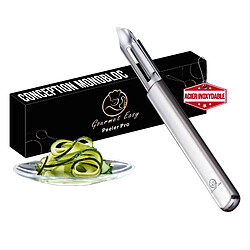 Gourmet Easy Éplucheur pomme de terre & légumes en acier inox | Lame ultra-tranchante | Garantie 5 ans | Design ergonomique