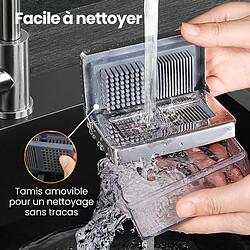 Acheter Gourmet Easy Presse Ail Inox 2-en-1 | Mini hachoir manuel avec récipient hermétique | Compact, durable et hygiénique