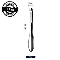 Acheter Gourmet Easy Économe en inox haute qualité pour fruits et légumes | Lame ultra-tranchante | Poignée antidérapante | Garantie 5 ans