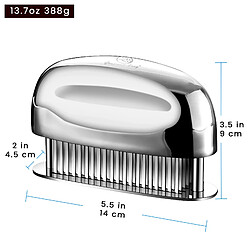 Acheter Gourmet Easy Attendrisseur inox – aiguilles tranchantes, bœuf/poulet, poignée ergo, nettoyage facile
