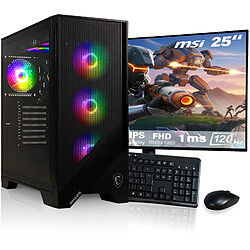 HYPER BYTE Gaming PC Pack - Ryzen 7 | Monitor 25" | Clavier & Souris | Ordinateur KIT