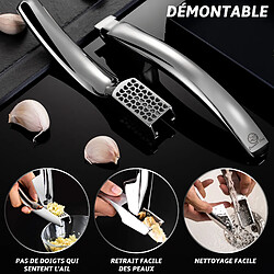 Avis Gourmet Easy Presse Ail Inox Édition Coeur | Écrase l’ail sans épluchage | Nettoyage facile