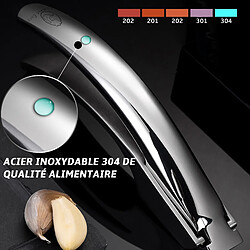 Gourmet Easy Presse Ail Inox | Écrase l'ail sans épluchage | Garantie 5 ans | Nettoyage facile | Presse ail professionnel