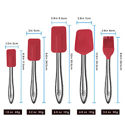 Acheter Gourmet Easy Set 5 spatules silicone manche inox