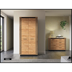 Otitec Armoire de dressing - Chêne et noir
