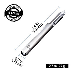 Gourmet Easy Éplucheur pomme de terre & légumes en acier inox | Lame ultra-tranchante | Garantie 5 ans | Design ergonomique pas cher