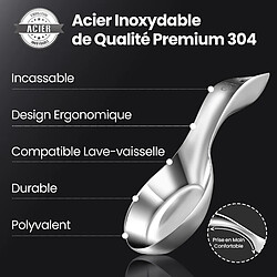 Gourmet Easy Repose-cuillère en acier inoxydable | Résistant à la chaleur | Compatible lave-vaisselle | Ustensile durable