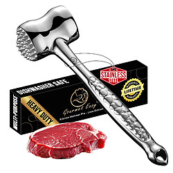 Gourmet Easy Attendrisseur de viande en inox Édition Coeur | Marteau double face