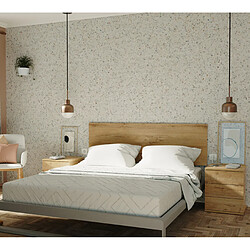 Pegane Table de nuit, table de chevet de 3 tiroirs coloris Chêne doré - Longueur 41 x Profondeur 40 x Hauteur 48,5 cm