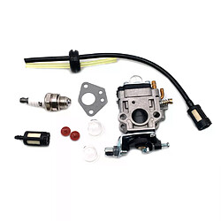 Kit carburateur 15 mm pour débroussailleuse 43 cc, 49 cc, 52 cc avec joint, tuyau, bougie d'allumage, filtre à essence, pièces de rechange~0005 