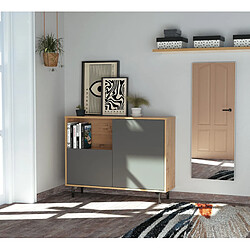 Pegane Buffet de rangement vaisselle - Gris pas cher
