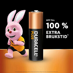 Piles Duracell alcalines AA Plus, 1,5V pas cher