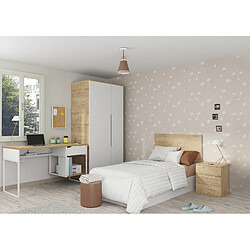 Pegane Tête de lit murale chêne doré