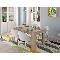 Pegane Table à manger extensible - Chêne Aurora