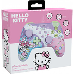 Manette filaire - KONIX - Hello Kitty - Nintendo Switch, Switch OLED et PC - Fonction vibration - Câble 3 m - Violet et rose
