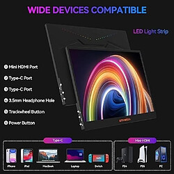 Écran portable GTmedia Monitor 17.3 pouce 2.5K 144hz