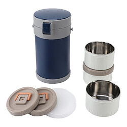 Acheter Autre Vue Bocal isotherme à 3 niveaux de 2,3 L - Boîte à lunch en acier inoxydable 304 compatible micro-ondes avec bandoulière