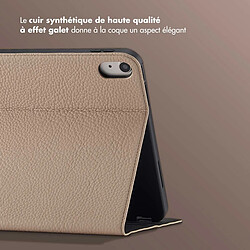 Selencia Coque tablette Riva pour Apple iPad 11 (2025) 11 pouces A16 / iPad 10 (2022) 10.9 pouces - Beige