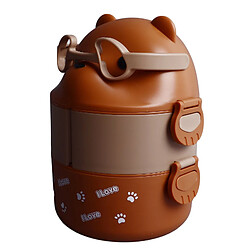 Avis Autre Vue Boîte à déjeuner Bento portable, réutilisable et étanche, à 2 couches, pour lécole, le travail et le camping