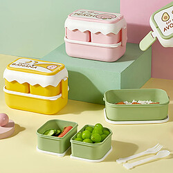 Autre Vue Jolie boîte à lunch Bento portable pour enfants, avec compartiments indépendants, motif dessin animé, pour étudiants pas cher