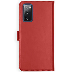 Avis Selencia Étui portefeuille en cuir véritable pour Samsung Galaxy S20 FE - Rouge