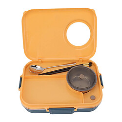 Autre Vue Boîte à bento isotherme 4 compartiments 1200 ml - Boîte à déjeuner isotherme en acier inoxydable avec bol à soupe