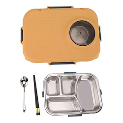 Acheter Autre Vue Boîte à bento isotherme 4 compartiments 1200 ml - Boîte à déjeuner isotherme en acier inoxydable avec bol à soupe