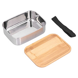 Autre Vue Boîte à lunch Bento en acier inoxydable 304, boîte à lunch sécurisée avec couvercle pour étudiants et travailleurs pas cher