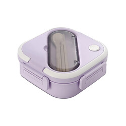 Autre Vue Boîte à lunch Bento - Compartiments en plastique, isotherme,compatible micro-ondes pour lécole et le travail Violet