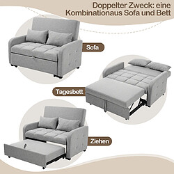 Avis Okwish Canapé droit 2 places convertible - Gris