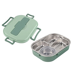 Autre Vue Boîte à bento portable en acier inoxydable à 4 compartiments pour le stockage des aliments pas cher