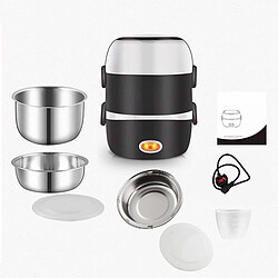 Autre Vue Boîte à lunch portable 200 W en acier inoxydable à 3 couches, chauffante et isolante, pour réchauffer le riz