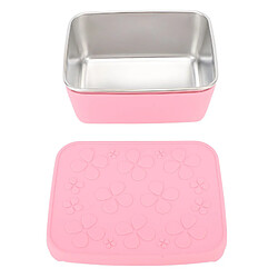 Acheter Autre Vue Boîte à lunch bento en acier inoxydable 304 de 550 ml avec couvercle anti-fuite en silicone pour enfants et adultes