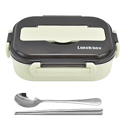 Autre Vue Boîte à lunch Bento isotherme portable en acier inoxydable de 1 L avec baguettes et cuillère pour pique-nique