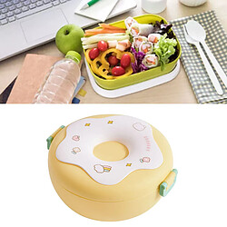 Autre Vue Boîte à lunch bento chauffante avec couvercle, fourchette et cuillère,jaune pas cher