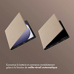 Selencia Coque tablette Riva pour Samsung Galaxy Tab A9 Plus - Beige pas cher