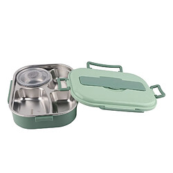 Avis Autre Vue Boîte à bento portable en acier inoxydable à 4 compartiments pour le stockage des aliments