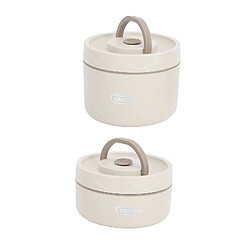 Avis Autre Vue Boîte à déjeuner isotherme ronde portable en acier inoxydable 304,boîte à bento multifonction scellée avec sac isotherme