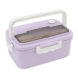 Avis Autre Vue Boîte à lunch Bento portable en plastique résistant à la chaleur de 1 500 ml avec baguettes et cuillère pour étudiants