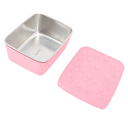 Autre Vue Boîte à lunch bento en acier inoxydable 304 de 550 ml avec couvercle anti-fuite en silicone pour enfants et adultes pas cher