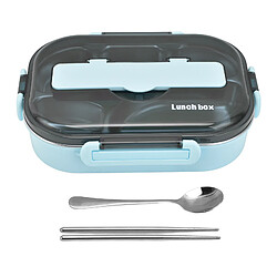 Autre Vue Boîte à lunch isotherme en acier inoxydable de 1,3 L avec 5 compartiments, Bleu