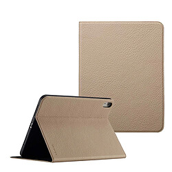 Selencia Coque tablette Riva pour Apple iPad 11 (2025) 11 pouces A16 / iPad 10 (2022) 10.9 pouces - Beige
