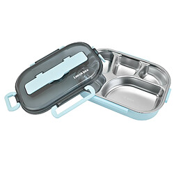 Autre Vue Boîte à lunch isotherme en acier inoxydable de 1,3 L avec 5 compartiments, Bleu