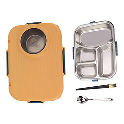Avis Autre Vue Boîte à bento isotherme 4 compartiments 1200 ml - Boîte à déjeuner isotherme en acier inoxydable avec bol à soupe
