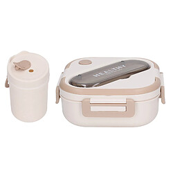 Avis Autre Vue Boîte à lunch étanche Bento avec accessoires pour étudiants et travailleurs Abricot