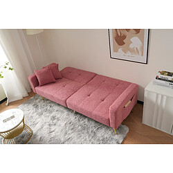 Avis Okwish Canapé convertible 2 places - Rose