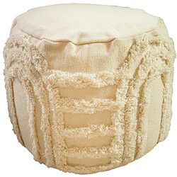 Future home Pouf bohème coton - Écru