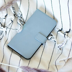 Selencia Étui portefeuille en cuir véritable pour Samsung Galaxy S20 FE - Air Blue pas cher