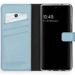 Avis Selencia Étui portefeuille en cuir véritable pour Samsung Galaxy S20 FE - Air Blue